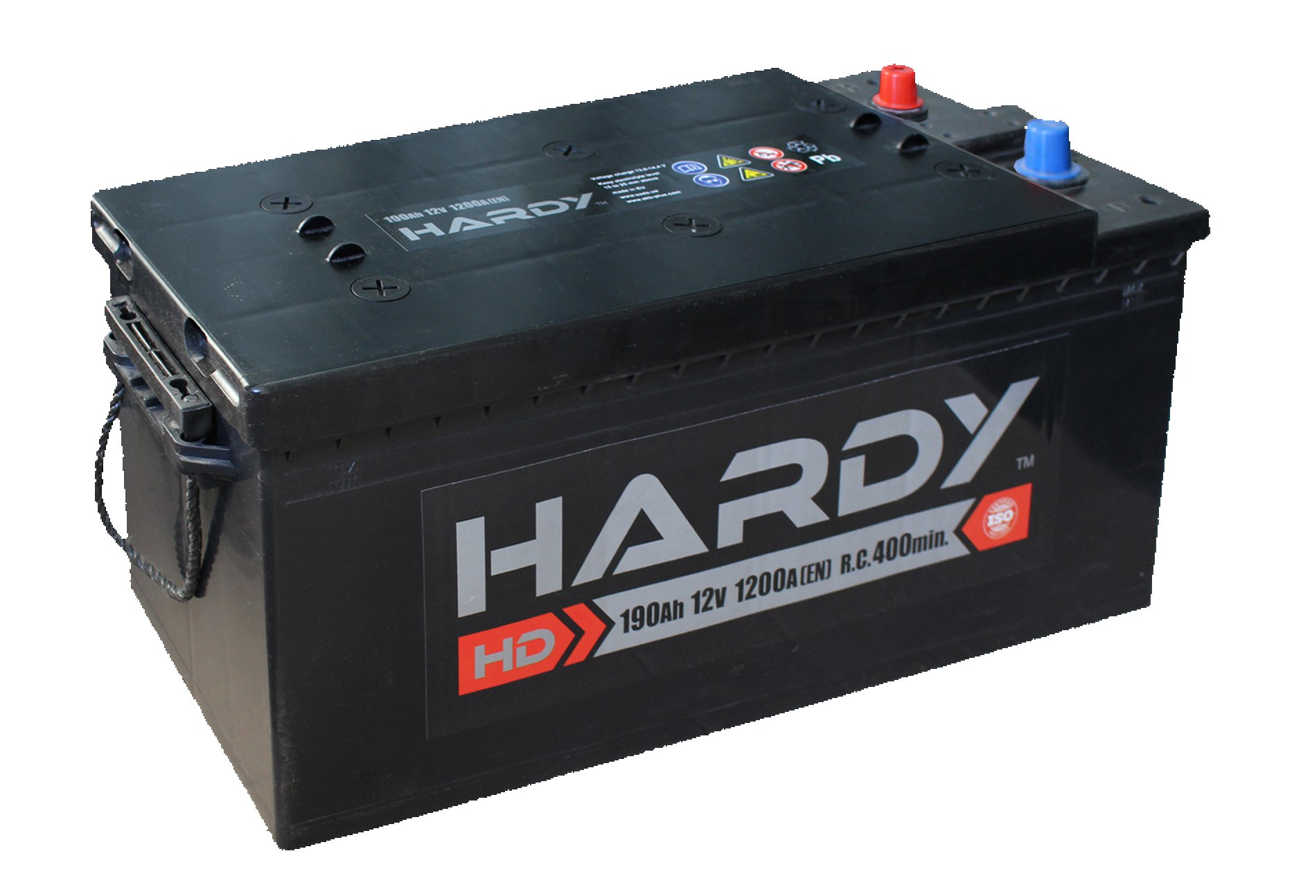 Батарея акумуляторна свинцева стартерна 6СТ-190Аз (4) HARDY